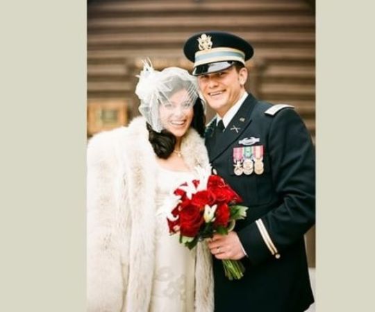 Samantha Hegseth and her former husband, Pete Hegseth's wedding